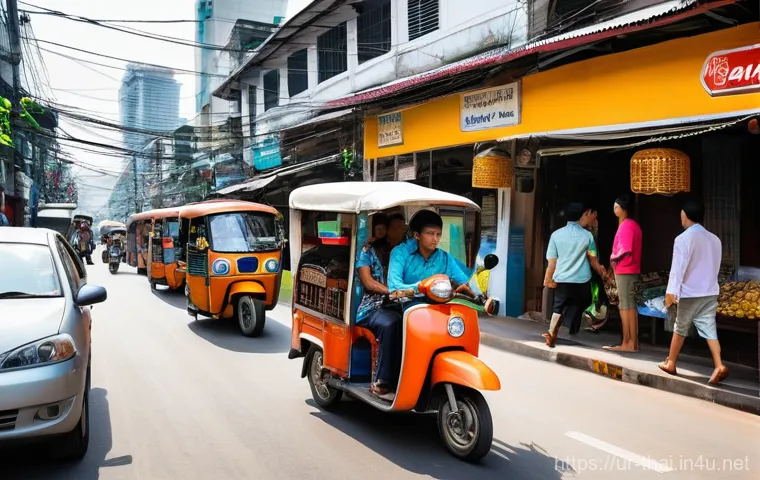 태국에서 발생한 주요 사고 - **Prompt 1: Navigating Thai Streets Safely**
"A vibrant, bustling street scene in a Thai city, p...