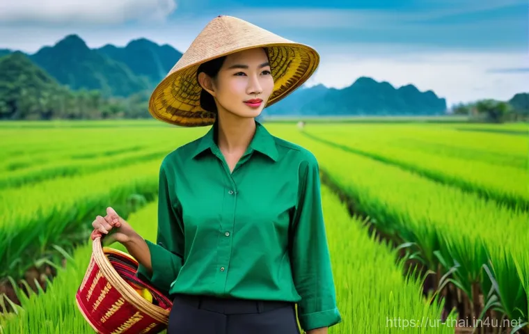 태국의 수출 품목 - **Prompt: Bountiful Thai Harvest & Smart Agriculture**
"A vibrant and picturesque scene showcasi...