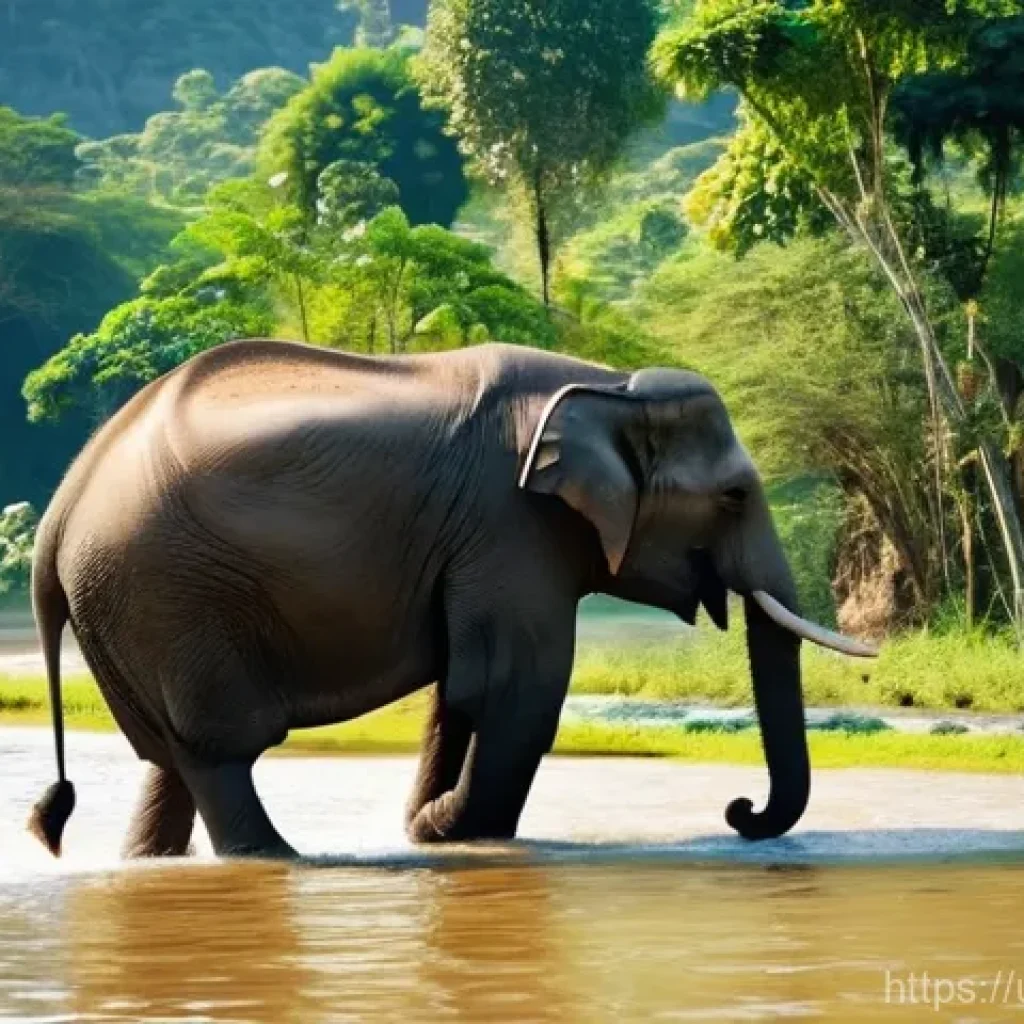 태국의 야생동물 보호구역 - **Prompt for Elephant Sanctuary Image:**
"A heartwarming scene at an ethical elephant sanctuary ...