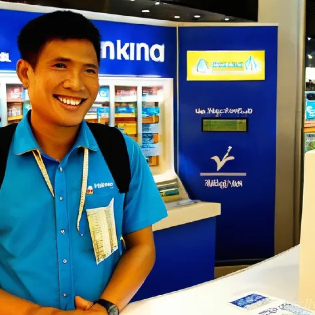 태국 환전 팁 - **Prompt: "A resourceful tourist, approximately 30 years old, with a friendly expression, first look...