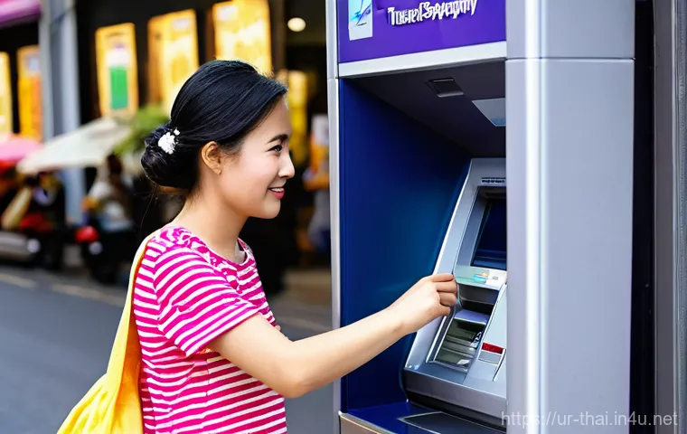 태국 환전 팁 - **Prompt: "A resourceful tourist, approximately 30 years old, with a friendly expression, first look...