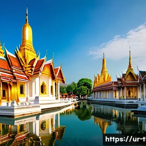 Home 31 태국의 예술적 건축물 - **Prompt 1: Serene Golden Temple at Dawn**
A breathtaking panoramic view of a magnificent Thai t...